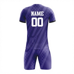 เสื้อฟุตบอลสำหรับผู้ชายชุดสั้นเสื้อฟุตบอลแบบซับลิเมชันกางเกงขาสั้นระบายอากาศ - Product Image 2