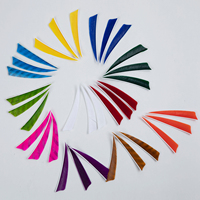 Plumes de dindon de haute qualité de 4 pouces pour le fletching d'arrows, ailettes naturelles en forme d'aile de bouclier, accessoires de bricolage pour arbalètes et flèches de chasse