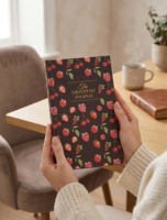 Carnet de Gratitude LABON Esthétique Vintage à Couverture Rigide avec Motifs Fruités et Dorure à Chaud – Journal de Réflexion Quotidienne pour le Bien-être et la Pleine Conscience – Idée Cadeau