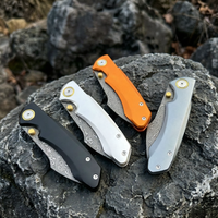 Couteau pliant d'extérieur OEM neuf avec lame en acier Damas VG10 et manche en aluminium, couteaux multi-usages pour le camping et l'aventure
