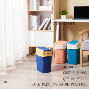 CASAMAX WL AO-0014 Cestino per Rifiuti in Plastica Prodotto in Cina per Casa o Ufficio 25x17x34 CM - Product Image 2