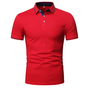 Commercio all'ingrosso di alta qualità presa di fabbrica Polo da <span class=keywords><strong>uomo</strong></span> 2022 nuova camicia pubblicitaria tinta unita Polo Business - Product Image 6
