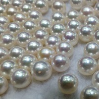 Perles d'eau de mer Akoya, perles rondes parfaites, haute brillance, matériel pour bijoux DIY, vente directe en gros