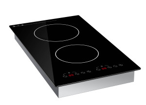 Bếp Điện Cảm Ứng Bếp Đứng Với 2 Đầu Đốt Vitro Gốm Mặt Kính Mịn Màu Đen 120V, <span class=keywords><strong>12</strong></span> Inch - Product Image 2