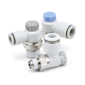 All Cylinder Throttle Valve As1201f M5 04sa <b>Quick</b> <b>Connector</b> Ptl08 01b Speed Control Valve 2201f 06 Copper Plated Nickel Plastic - Product Image 3
