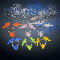 Clip nasal de natation multicolore, bouchons nasaux de natation avec gel de silice imperméable pour enfants et adultes