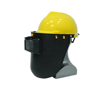 Protector facial Conveniente accesorio <span class=keywords><strong>de</strong></span> soldadura industrial Flip up PP <span class=keywords><strong>Casco</strong></span> <span class=keywords><strong>de</strong></span> soldadura negro con soporte y cabeza Hart - Product Image 5