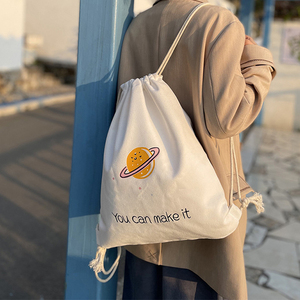 Bolsa de Algodón de Alta Calidad con Logotipo Personalizado, Mochila Reutilizable, Ecológica, con Cordón - Product Image 6