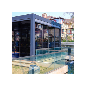 Garaf – <span class=keywords><strong>Pergola</strong></span> de construction de jardin avec auvent coulissant, <span class=keywords><strong>voile</strong></span> <span class=keywords><strong>d</strong></span>'<span class=keywords><strong>ombrage</strong></span> ondulé, vente directe en usine - Product Image 3