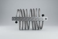Amortisseur personnalisé JGX-0648D-30A en acier inoxydable/aluminium pour équipement de contrôle des vibrations dans la construction navale ISO9001:2015