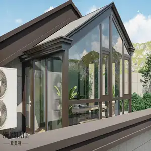 Morden Prefabricated 4 Season Solarium Garden House Enclosure 12 X 20 Sunroom Glass Panels For Sale