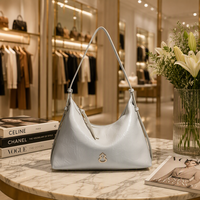 Sac à bandoulière pour femme en cuir PU plissé effet huile cirée, sac hobo avec bandoulière réglable et fermeture éclair