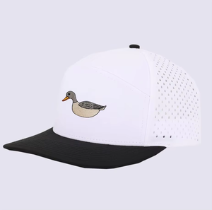Gorra de Béisbol de 6 Paneles con Bordado de Pato, Negra y Blanca, de Malla, Ajustable, Unisex, Casual, para Adultos - Product Image 3