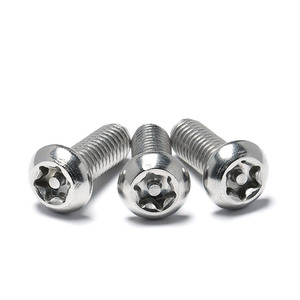 M6 X 1.0 X 12mm <strong>Security</strong> Machine Screw Button <strong>Torx</strong> Pin Head <strong>Torx</strong> with Pin Button Head <strong>Security</strong> Screws - Product Image 3