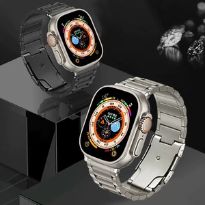 Pour <span class=keywords><strong>Apple</strong></span> <span class=keywords><strong>Watch</strong></span> <span class=keywords><strong>Ultra</strong></span> Band 49mm <span class=keywords><strong>Bracelet</strong></span> en métal <span class=keywords><strong>titane</strong></span> remplacement Double bouton fermoir <span class=keywords><strong>Bracelet</strong></span> <span class=keywords><strong>Bracelet</strong></span> pour <span class=keywords><strong>Apple</strong></span> IWatch 9 8 7 - Product Image 2