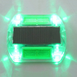 Фабричное производство водонепроницаемый IP68 Светодиодный красочный Солнечный Дорожный стержень светофор маркер тротуар Пластиковый Солнечный дорожный маркер - Product Image 2