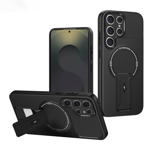 Luxury Kickstand Mobile Pone Case for Samsung Galaxy S26 S25 S24 Ultra A17 A37 A57 A16 A36 A56 Shockproof Magnetic Phone Cover
