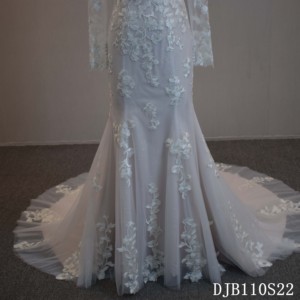 Nhà máy cung cấp/Thiết kế đặc biệt/dài tay áo/Nàng Tiên Cá trumpet/Bridal Gown/chất lượng cao/ngà duyên dáng váy cưới - Product Image 2