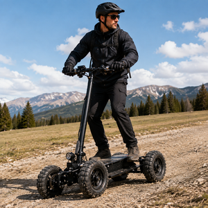 Trottinette 4 roues de 11 pouces, directement de l'usine, avec corps inclinable, pliable, véhicule 4x4 haute vitesse, moteur haute puissance 3000W, offre une accélération rapide - Product Image 5