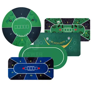 핫 세일 열전달 승화 유행 하이 퀄리티 고무 레이아웃 텍사스 홀덤 포커 매트
