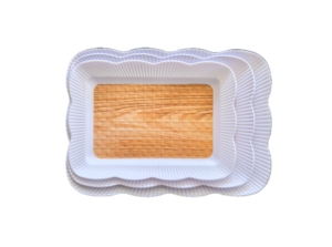 Custom Printed Unbreakable Rectangle <strong>Plastic</strong> <strong>Serving</strong> Decore Tray With Handles <strong>Plastic</strong> <strong>Serving</strong> Food Tray - Product Image 4