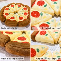 Jouet en peluche personnalisé en forme de tranche de pizza, jouet en peluche pour chien, animal en peluche, jouet en peluche qui couine, jouet interactif qui couine pour animaux de compagnie