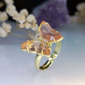 Anello Aperto a Farfalla dal Design Creativo, Regolabile, per Uso Quotidiano Femminile - Product Image 4