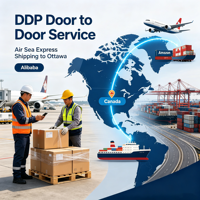 Transitaire Alibaba Amazon vers le Canada, Ottawa, DDP, service logistique express aérien et maritime porte-à-porte