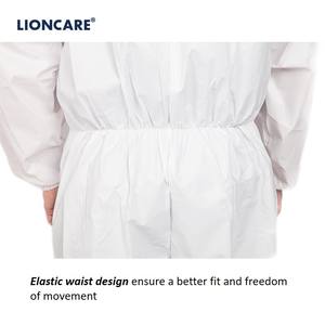 유형 5B/6B 방수 일회용 의료 정전기 방지 전체 클린룸 작업 미세 다공성 PPES 보호 의류 - Product Image 5