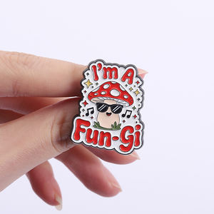 Ich bin ein Pilz – Witziger Pilz-Emaille-Pin, niedliche, ausgefallene Pilz-Brosche, Rucksack-Anstecknadel, lustiges Geschenk, Großhandel - Product Image 4