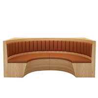 Ensemble table et chaises de restaurant occidental à prix direct usine, banquette semi-circulaire en bois pour restaurant et café
