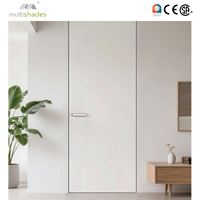 Porte intérieure moderne minimaliste en bois massif MULTISHADES avec isolation acoustique et quincaillerie dissimulée pour chambre et salle de bain – Lignes épurées