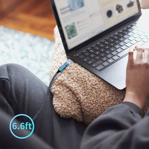 Tùy chỉnh màu đen bện 100W ba trong một từ hút Cáp dữ liệu USB Loại C 5A Sạc Nhanh Cáp nam châm 2m - Product Image 4