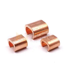 ZKER EARTHING- C Shape Copper Crimp Connector / Copper Clamp for Earth Rod