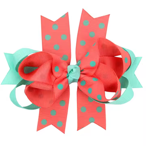 PANO Lazos para el Cabello de Niñas Pequeñas de 4.5 Pulgadas, Accesorios de Verano <span class=keywords><strong>con</strong></span> Puntos, Lazos de Grosgrain Apilados <span class=keywords><strong>con</strong></span> Pinzas - Product Image 4