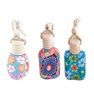 ขวดน้ำหอมปรับอากาศในรถยนต์ขนาดเล็ก ทำจากเซรามิกเนื้อนุ่ม สีสันสดใส แบบเปล่า - Product Image 1