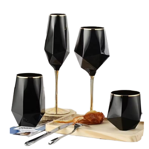 <span class=keywords><strong>Verre</strong></span> à <span class=keywords><strong>vin</strong></span> en cristal noir fait main au design moderne, <span class=keywords><strong>gravure</strong></span> couleur personnalisée, créatif pour la dégustation à l'aveugle, stock quotidien pour verres à eau - Product Image 2