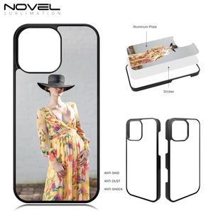 Cho iPhone loạt 2D PC thăng hoa Trống Điện thoại bìa cứng nhựa đen trắng trong suốt trường hợp điện thoại cho iPhone 16 - Product Image 1