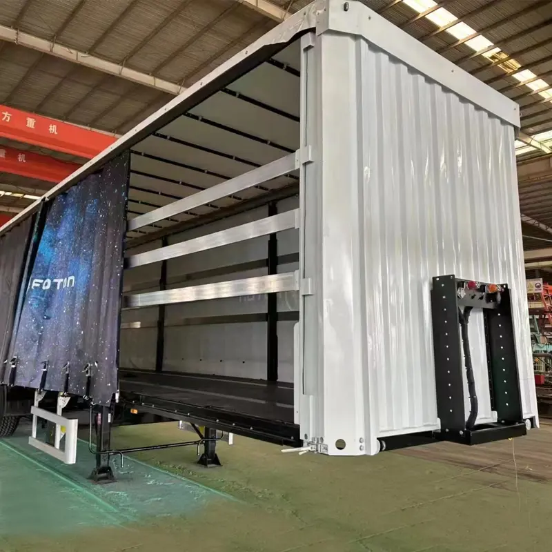 Tri Axles Anti-proof PVC Side Curtain Trailer For Wood Moldings Transport Cheap Semi Trailer