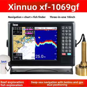 เครื่องหาปลา Xinnuo XF-1069GF ขนาด 10 นิ้ว 3-in-1 พร้อมระบบนำทาง GPS สำหรับเรือเดินทะเล อุปกรณ์จำเป็นสำหรับการเดินเรือ - Product Image 4