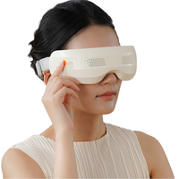 Masseur oculaire personnalisable avec logo, à vibration et chaleur, contrôle de la minuterie, prise USB Type-C, pour la relaxation et la réduction de la fatigue