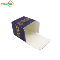 Boîte cadeau en papier pliable de luxe personnalisée, 2 packs, avec motif macaron et dorure à chaud, pour desserts, biscuits, anniversaires et événements