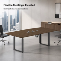 Table de bureau électrique à hauteur réglable, table assise-debout pour réunion, mobilier de salle de conférence