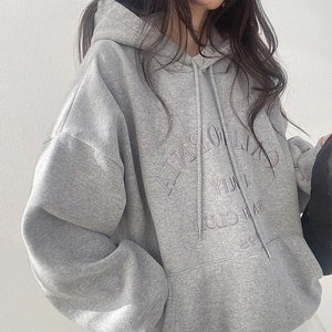 Mode Streetwear Broderie sur mesure Sweats à capuche surdimensionnés pour femmes - Product Image 2