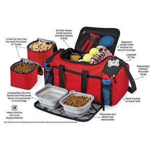 Çevre dostu en iyi depolama aperatif gıda oyuncak aksesuarları kiti bagaj küçük Pet çanta Tote kedi köpek seyahat çantası ile kase - Product Image 3