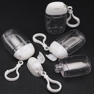 Bouteille en plastique PET miniature personnalisable pour cosmétiques, 30 ml, contenants de désinfectant pour les mains de voyage avec bouchon à clapet - Product Image 2