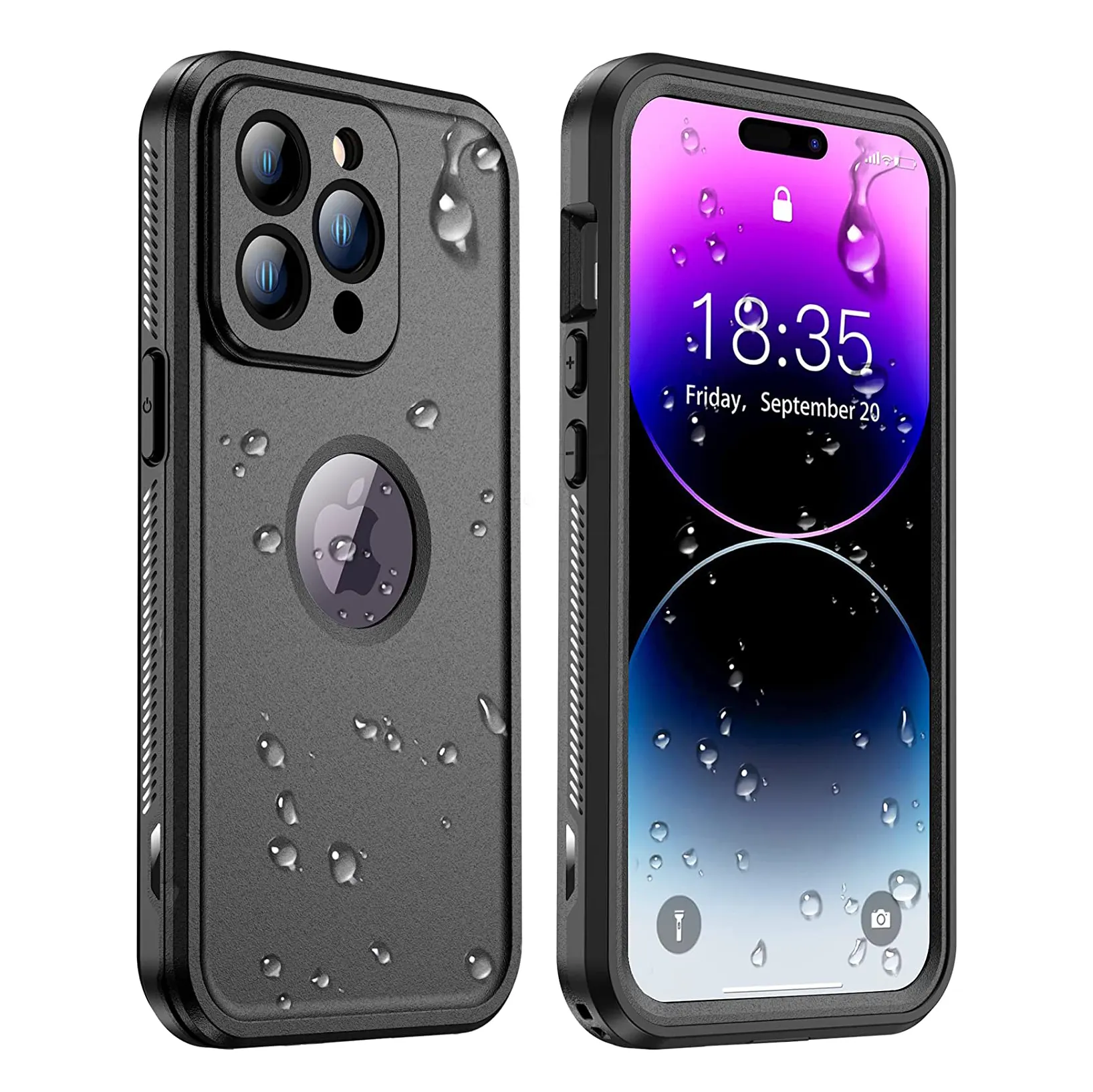 IP68 Certified Full Sealed Underwater Rugged Dustproof Snowproof Shockproof Waterproof Phone Case for iPhone 12 13 14 pro max