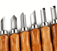 Kit de 12 ciseaux à bois en acier inoxydable, outils de sculpture manuels, étui rigide, pour bricolage, sculpture, menuisiers, experts et débutants