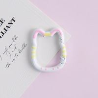 Nouveau porte-clés coloré en forme de chat avec anneau à ressort, accessoire de bijouterie DIY fait main, breloque de sac pour femme, en alliage, vente en gros disponible