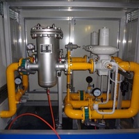 Skid de régulation de pression de gaz naturel à haute précision à trois étages en acier au carbone pour station GNC/GNL, directement de l'usine